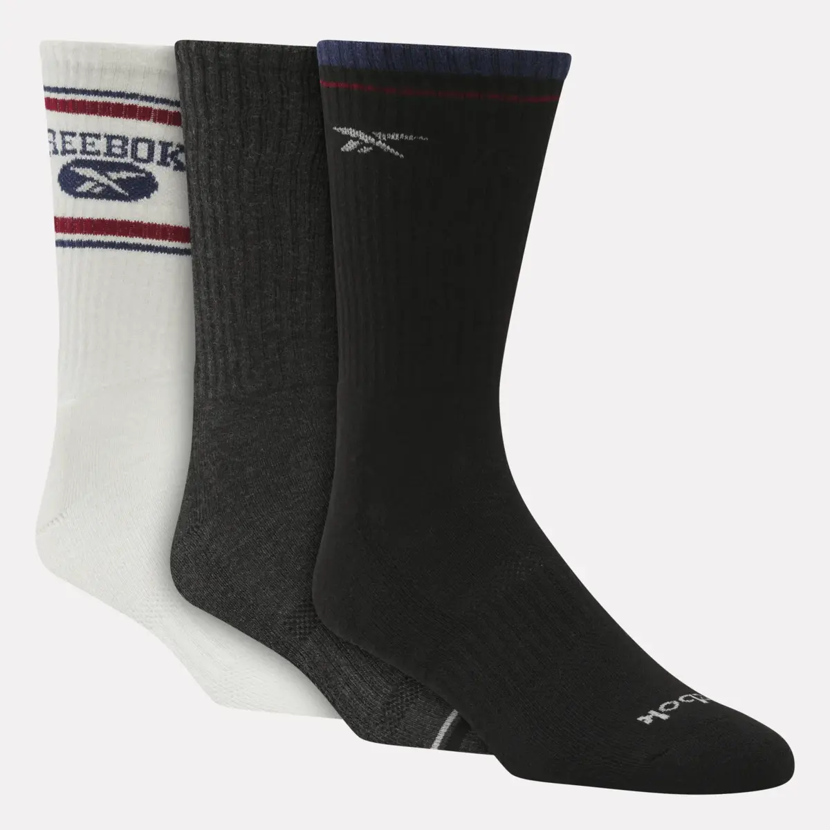 3er-Pack Half Terry Crew Socken für Herren