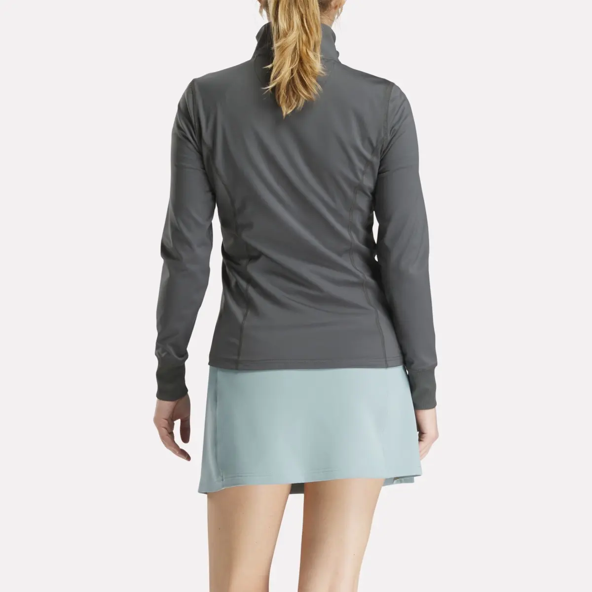 Damen-Golfjacke mit durchgehendem Reißverschluss und Performance-Nähten Damen-Golfjacke mit durchgehendem Reißverschluss und Performance-Nähten