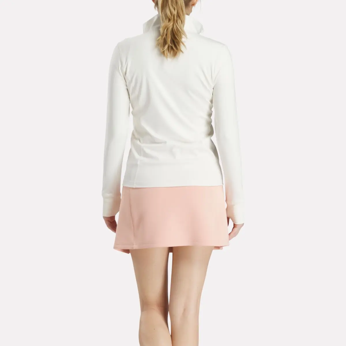 Damen-Golfjacke mit durchgehendem Reißverschluss und Performance-Nähten Damen-Golfjacke mit durchgehendem Reißverschluss und Performance-Nähten