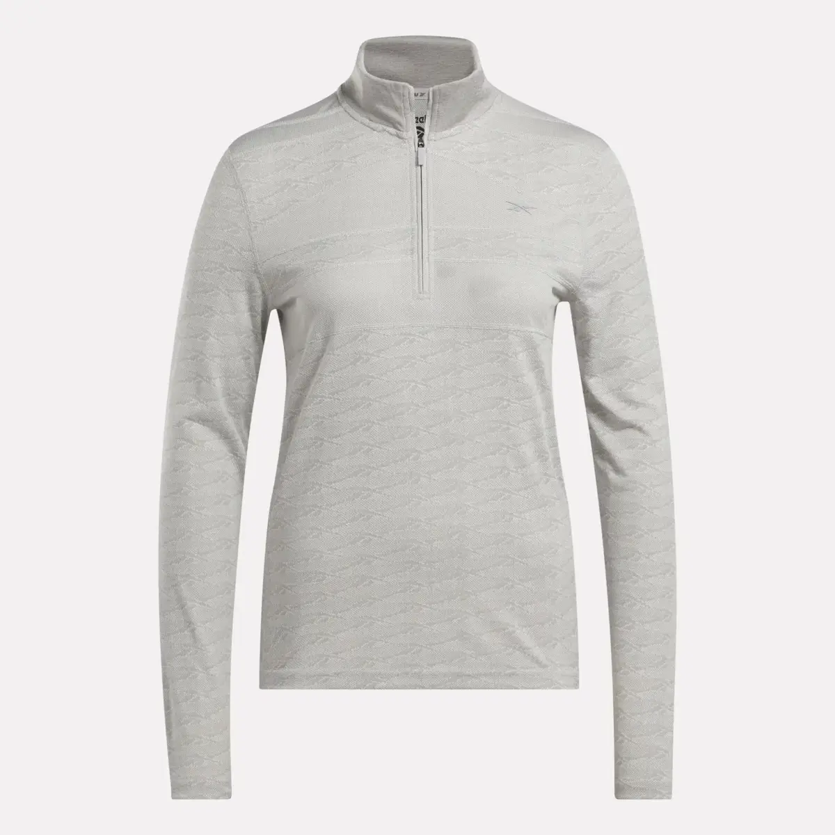 Damen-Golfpullover mit langen Ärmeln, Engineered Vector Jacquard und 1/4-Reißverschluss Damen-Golfpullover mit langen Ärmeln, Engineered Vector Jacquard und 1/4-Reißverschluss