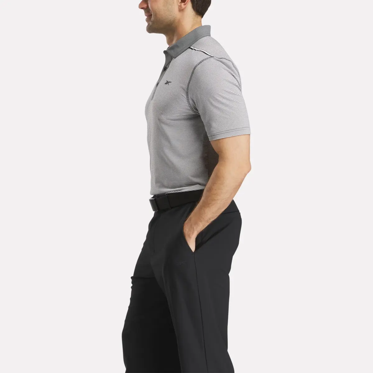 Herren-Kurzarm-Polohemd mit Streifen