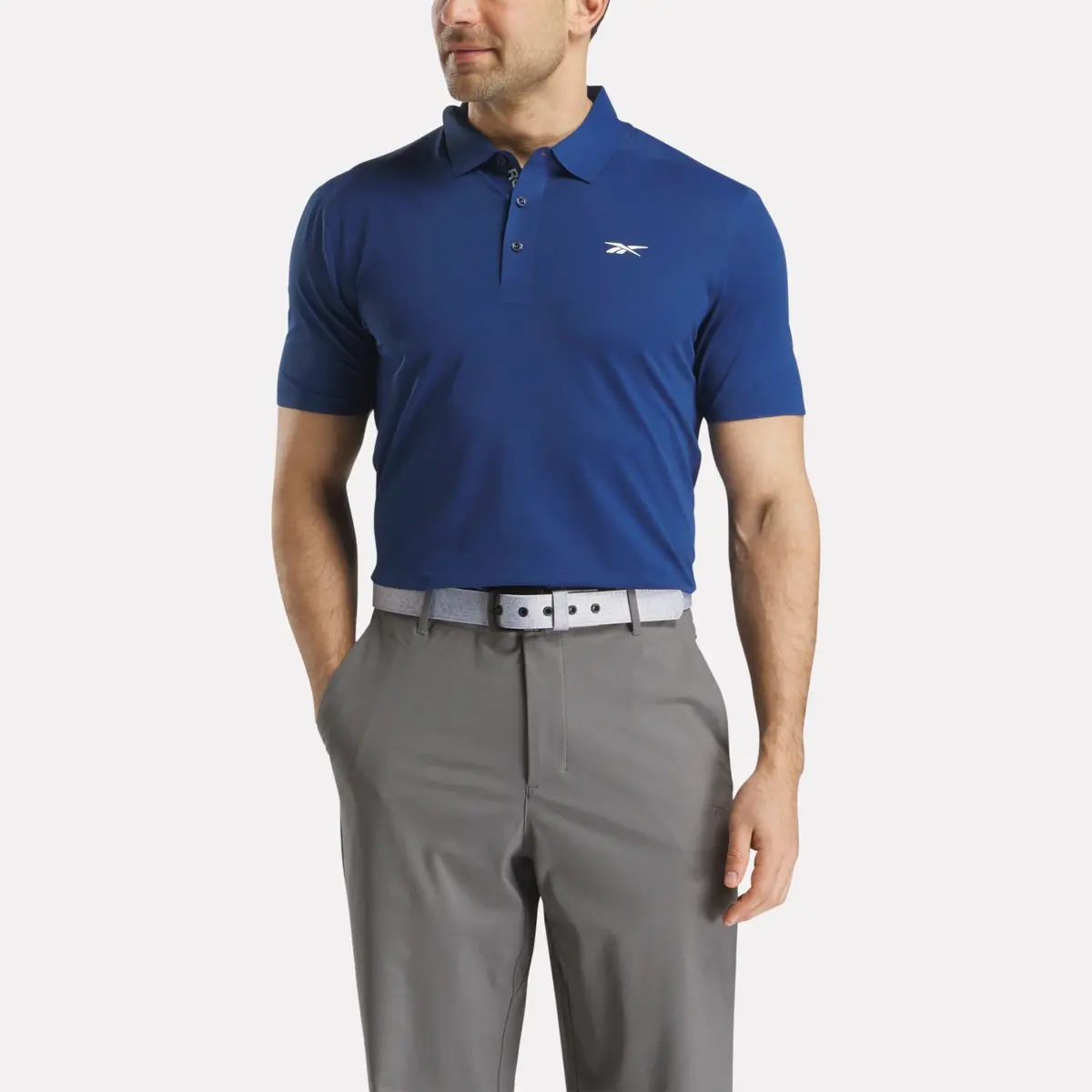 Herren-Poloshirt mit kurzen Ärmeln aus gebondetem Micro-Piqué