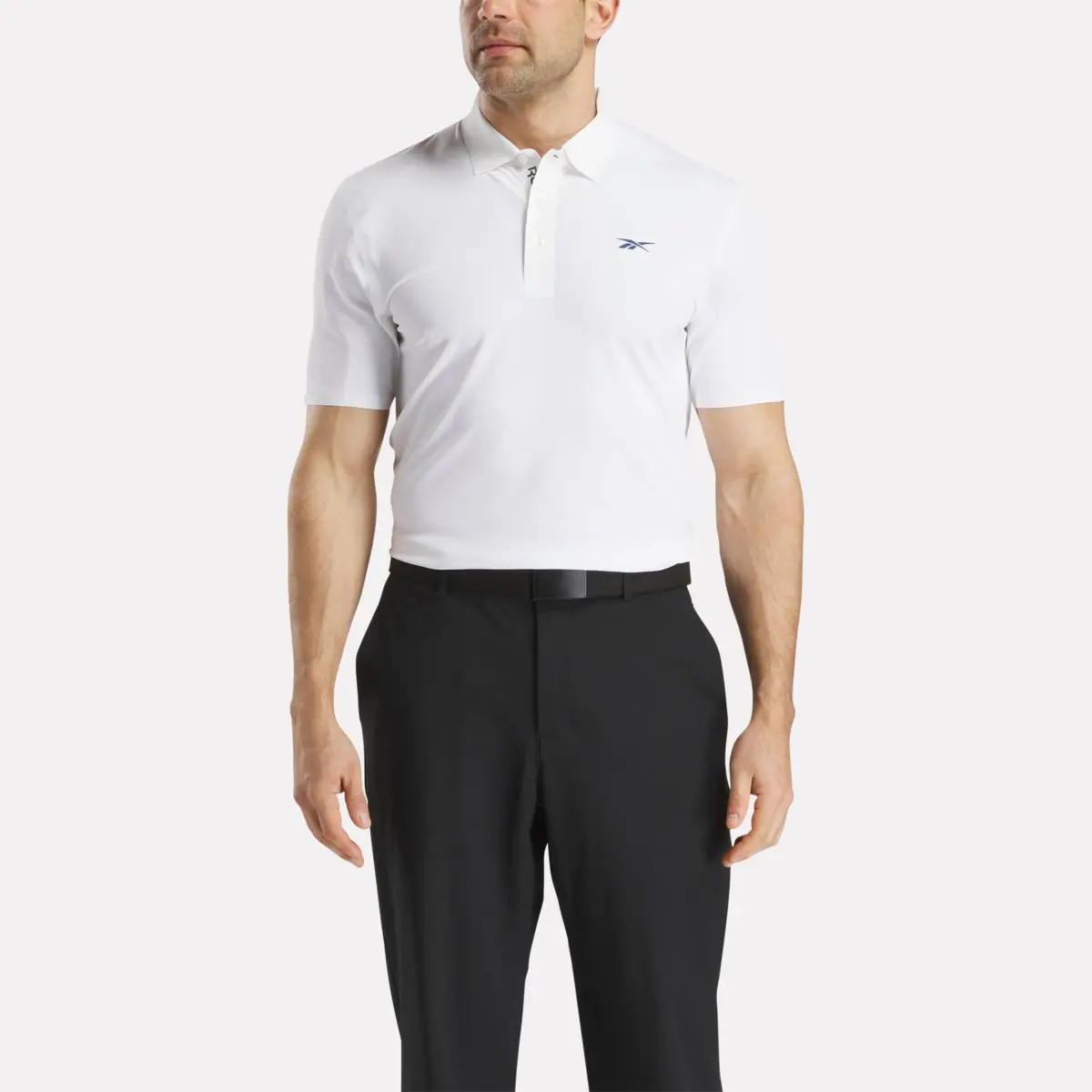 Herren-Poloshirt mit kurzen Ärmeln aus gebondetem Micro-Piqué