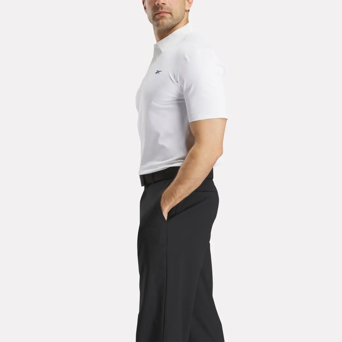 Herren-Poloshirt mit kurzen Ärmeln aus gebondetem Micro-Piqué