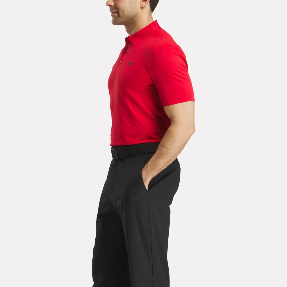 Herren-Poloshirt mit kurzen Ärmeln aus gebondetem Micro-Piqué