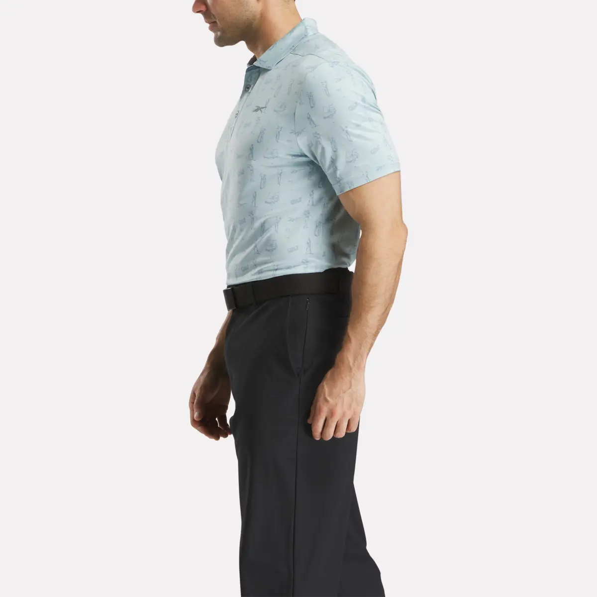 Herren-Poloshirt mit kurzen Ärmeln und Turnier-Ätzdruck