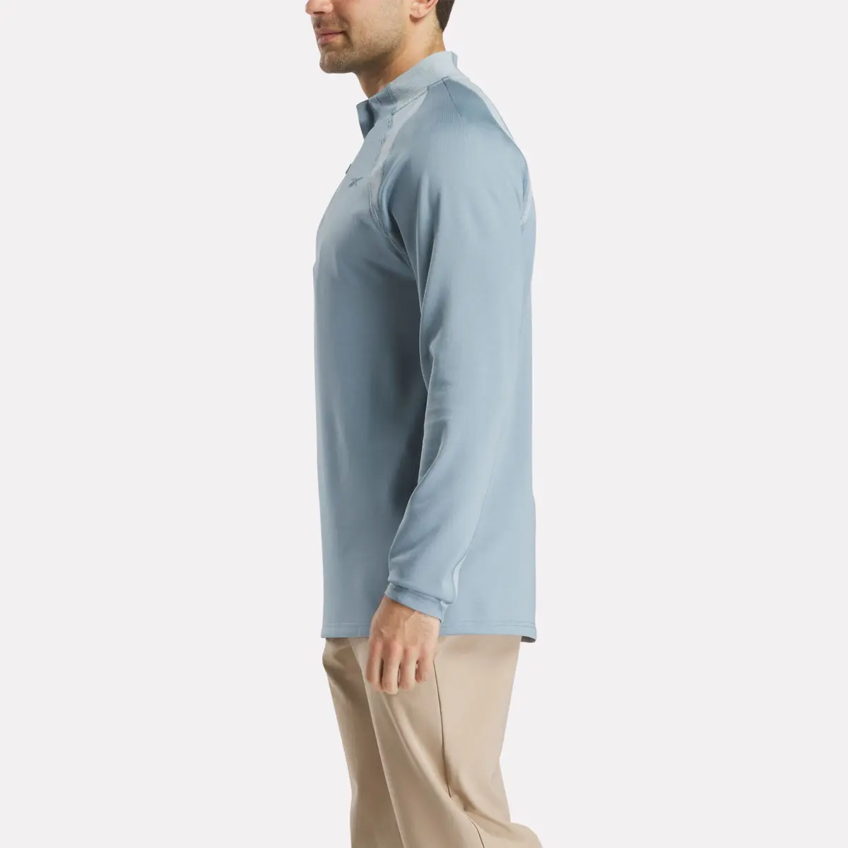 Herren-Pullover mit langen Ärmeln und 1/4-Reißverschluss aus Aero Flex