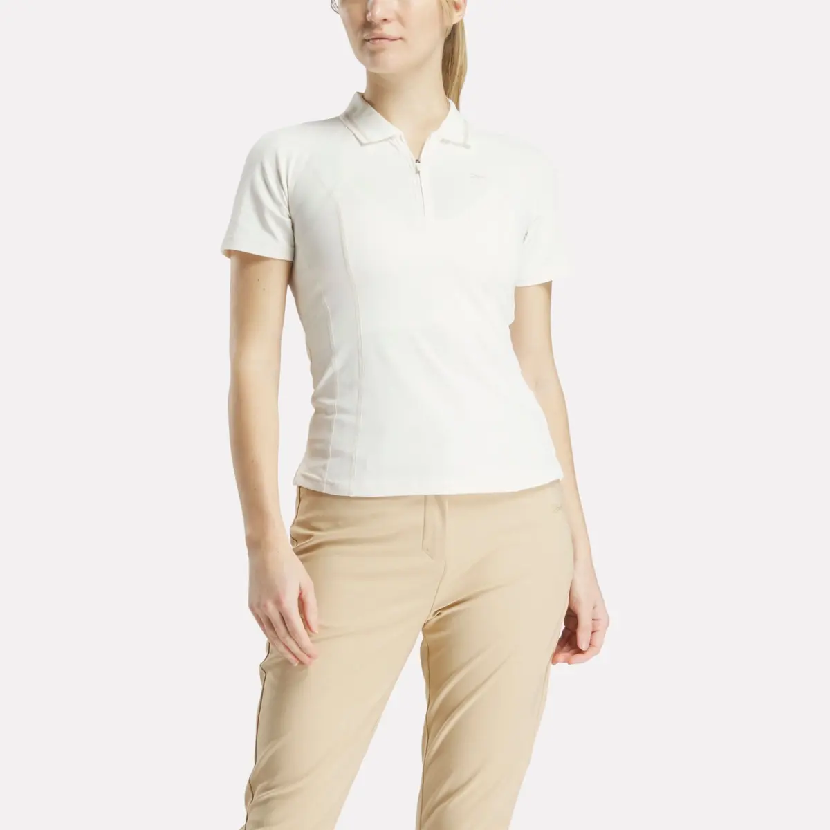Kurzärmeliges, figurbetontes Golf-Poloshirt für Damen