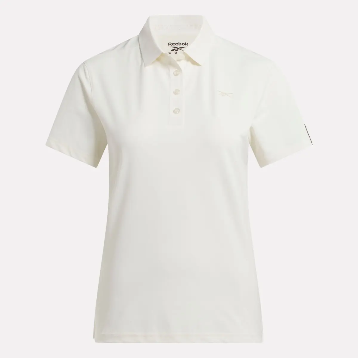 Kurzärmeliges Stretch-Piqué-Poloshirt mit Knopfleiste für Damen