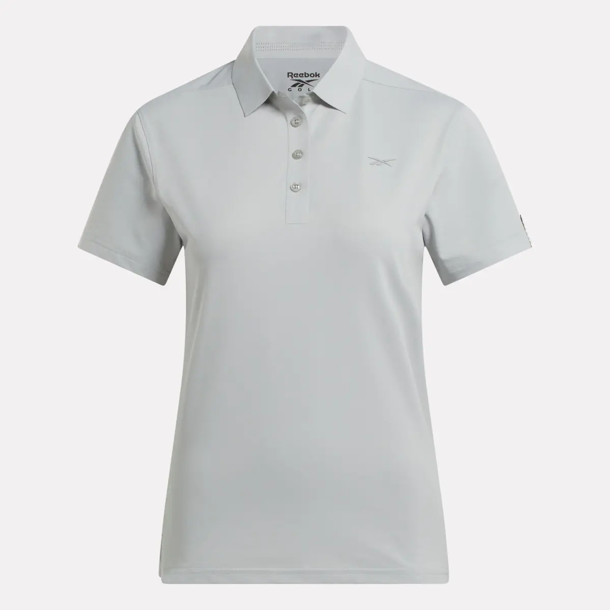 Kurzärmeliges Stretch-Piqué-Poloshirt mit Knopfleiste für Damen