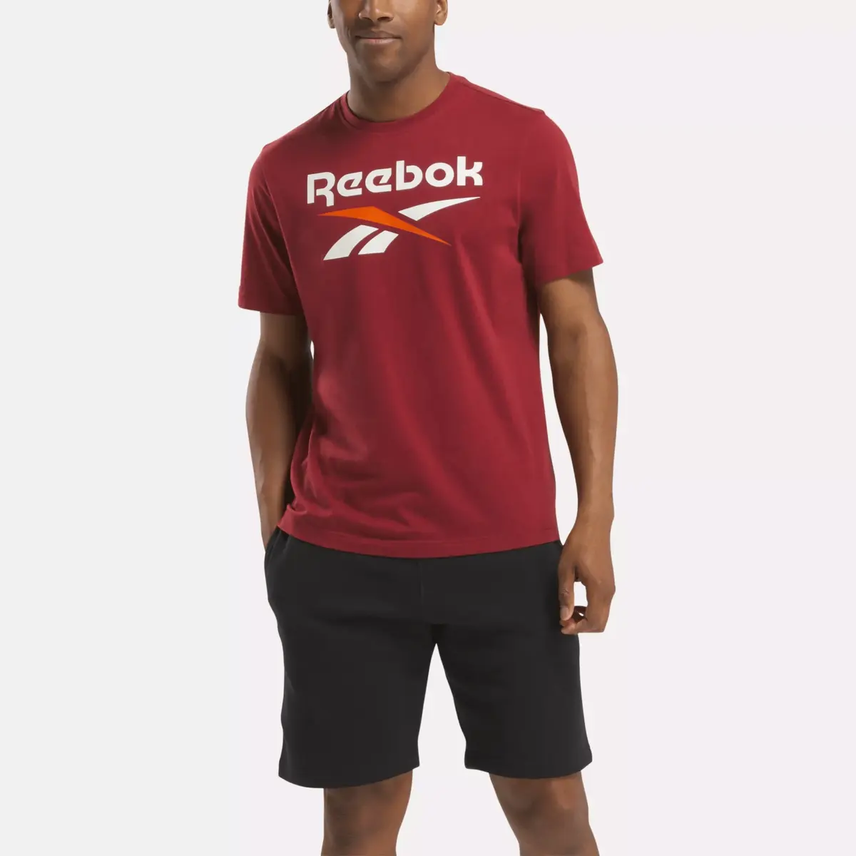 Reebok Identity Big Stacked Logo T-Shirt für Herren