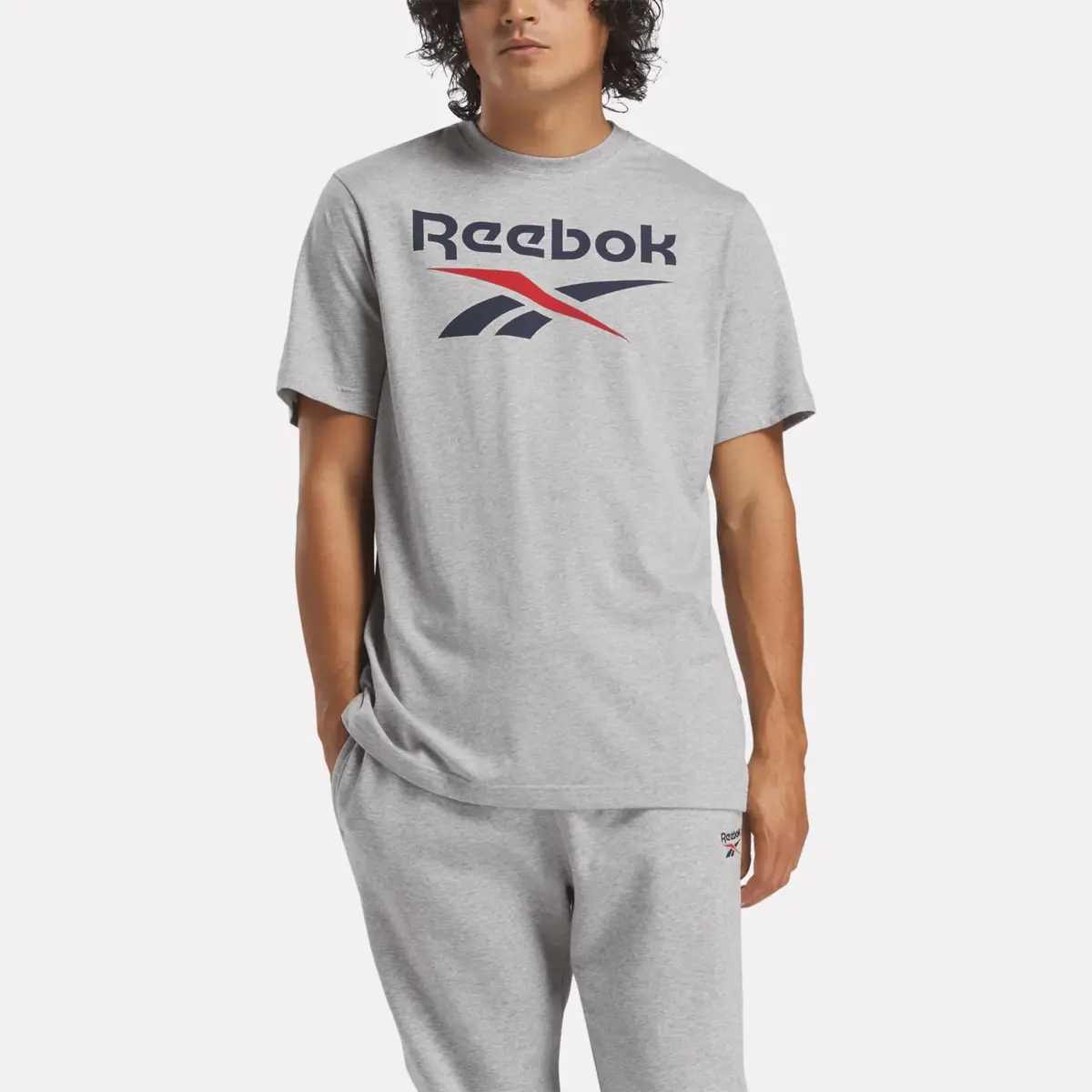 Reebok Identity Big Stacked Logo T-Shirt für Herren